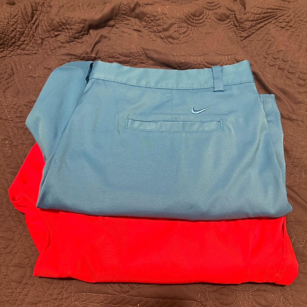 Nike Men’s Golf Tour Performance Shorts Bundle Red & Blue - Dri-Fit